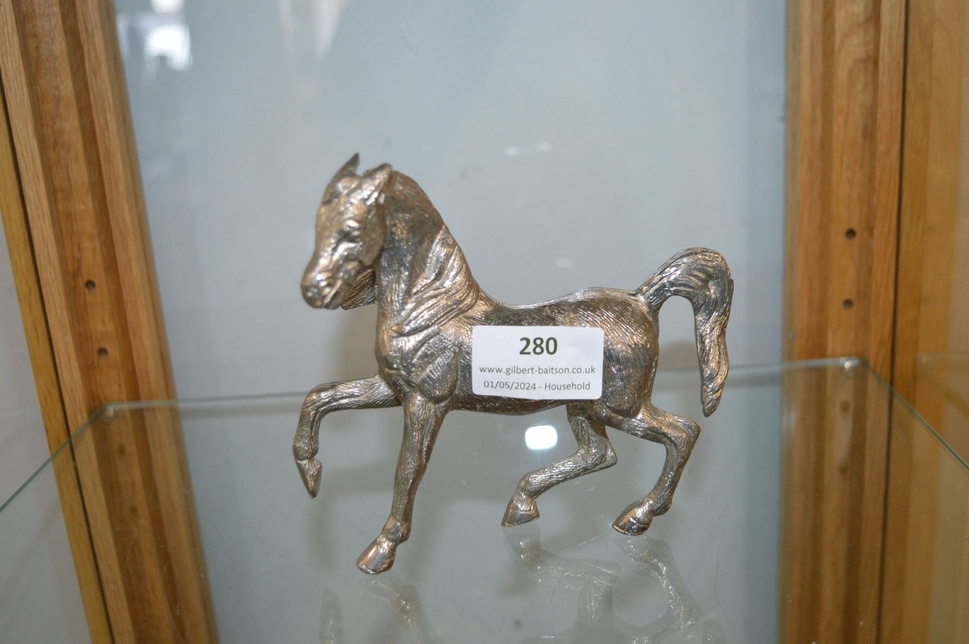White Metal Horse Figure