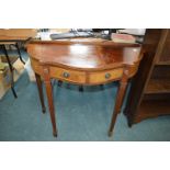Serpentine Front Two Drawer Hall Table