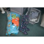 Pair of Wellington Boots Size: 5 and a Bob the Bui
