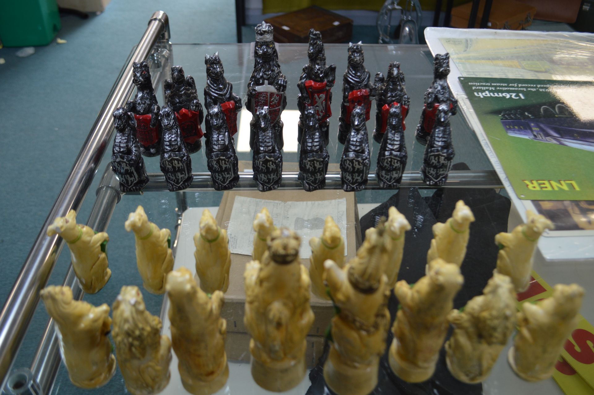 Royal Beasts Painted Chess Set - Image 2 of 3