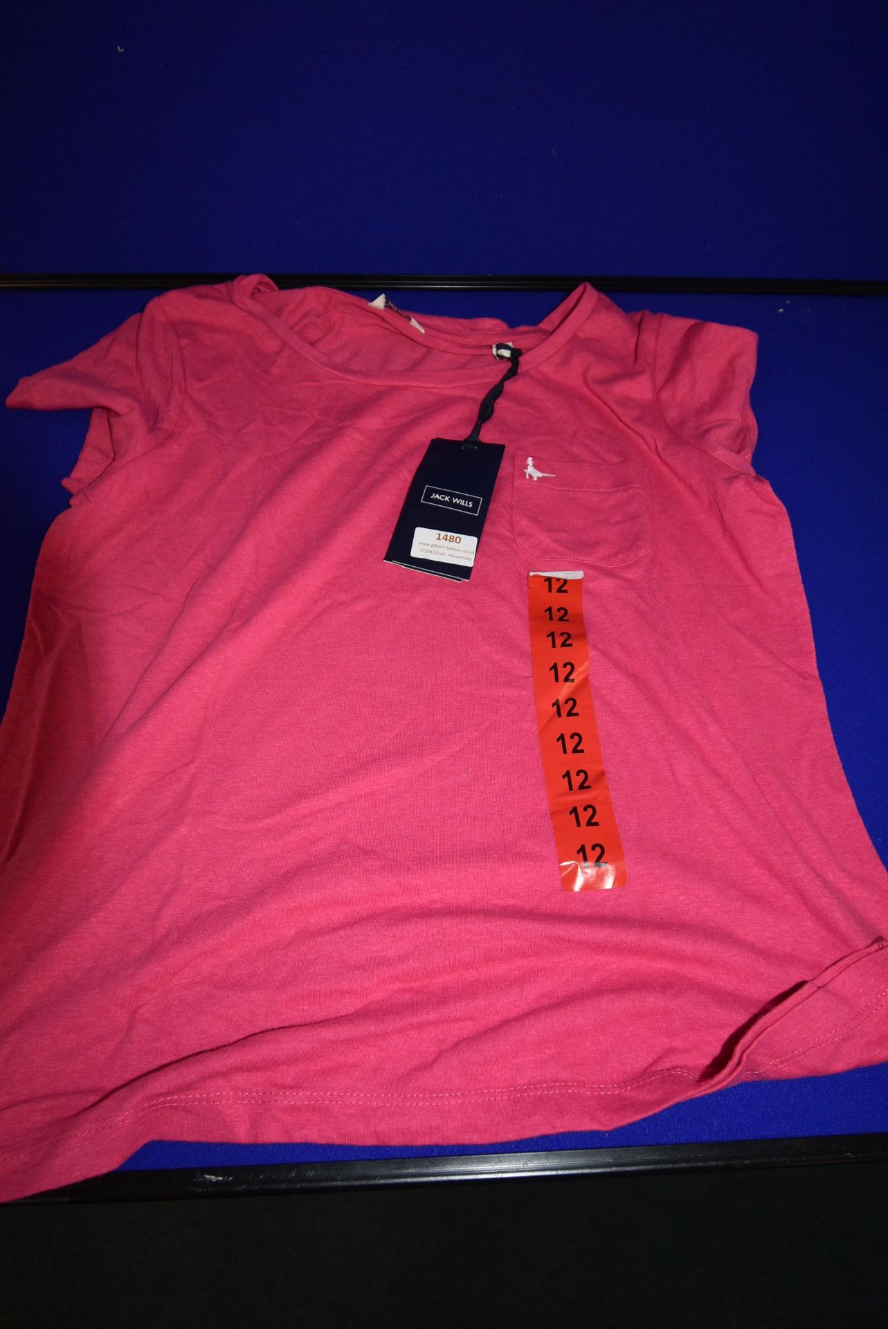 *Jack Wills Lady’s T-Shirt in Pink Size: 12