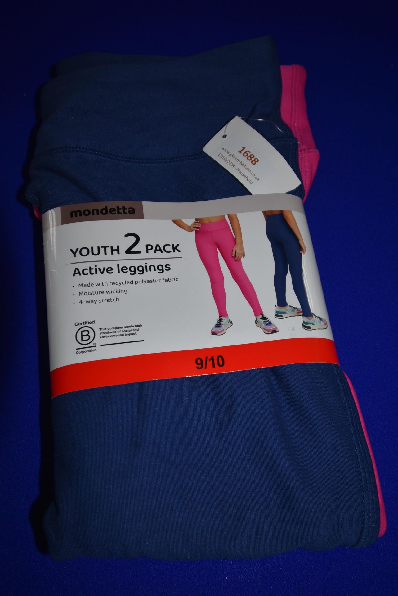 Mondetta Youth 2pk Active Leggings Size: 9-10 years