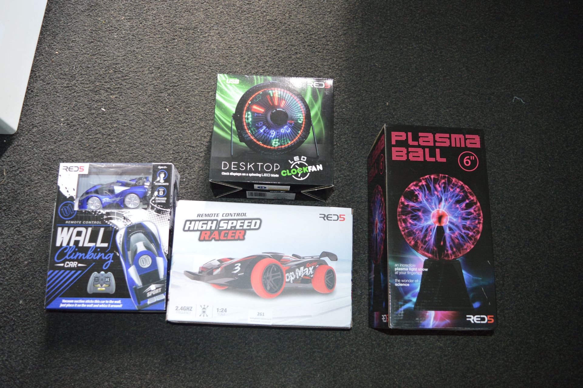 Red 5 RC Racing Car, Plasma Balls, etc.