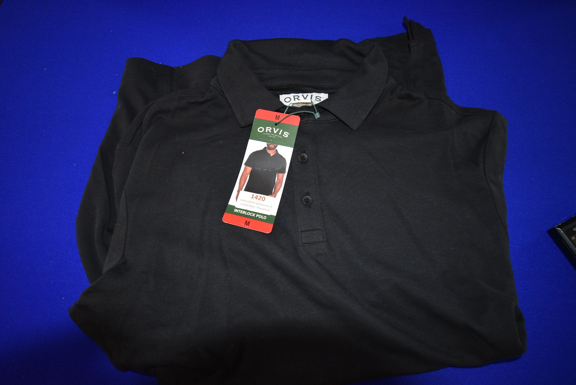 *Orvis Gent’s Polo Shirt in Black Size: M