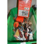 Box of Assorted Tools Including Screwdriver, Side