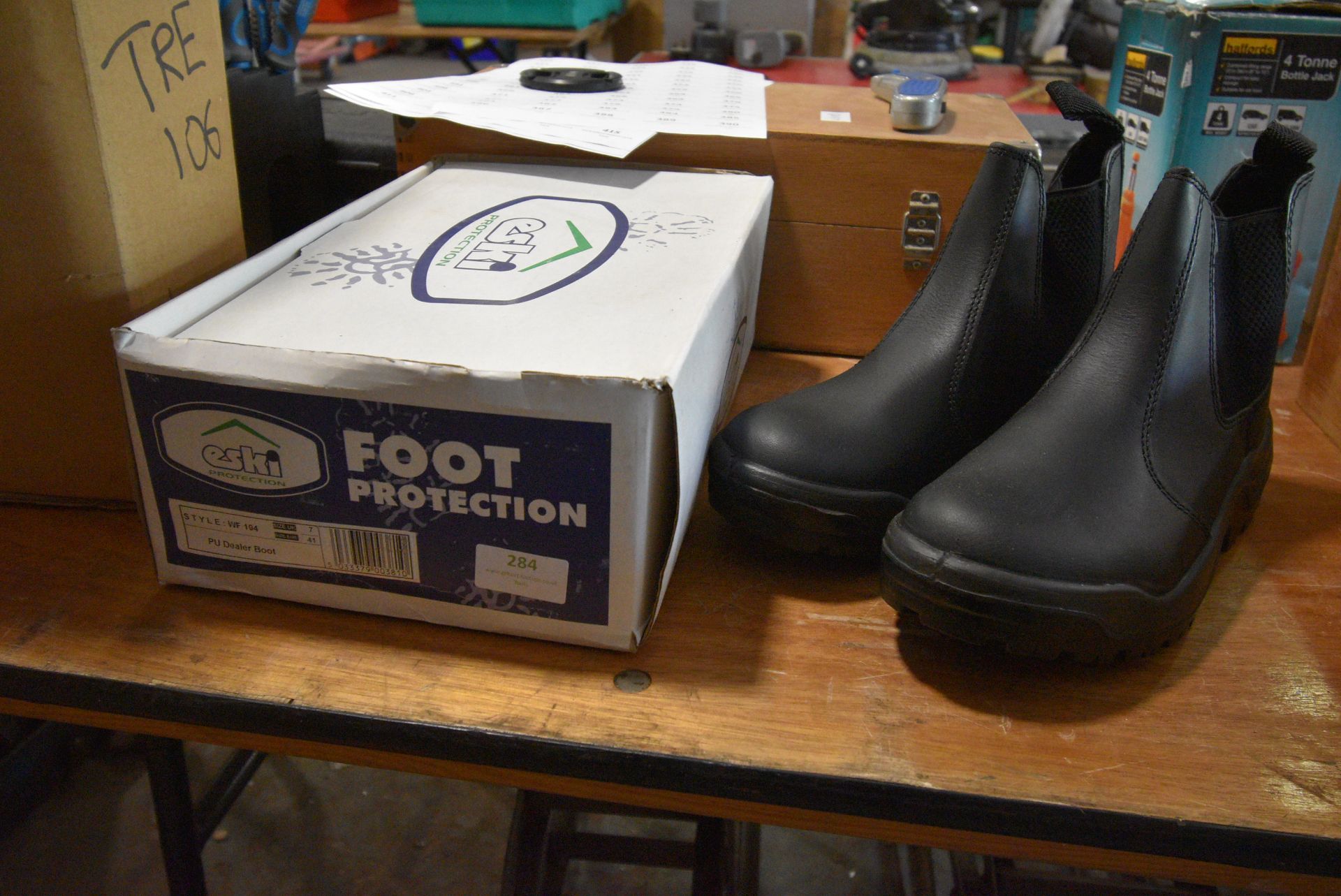 Pair of Eski PU Dealer Boots Size: 7