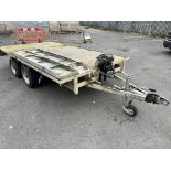 Ifor Williams Twin Axle Trailer with Ramp and Electric Winch on 50mm Ball Hitch