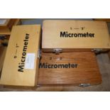 0-1", 1-2", and 2-3" Micrometers
