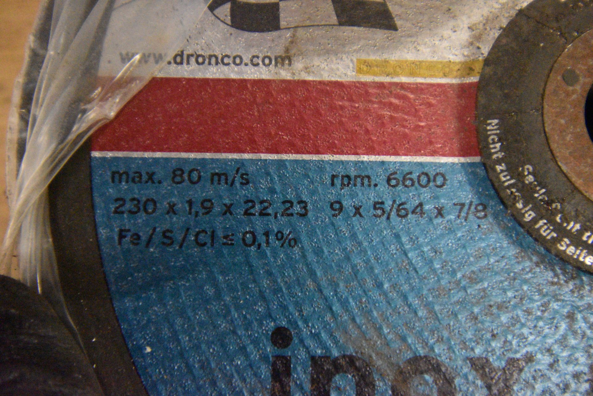 Pack of 25 Dronco Inox Special Cutting Discs 230x1 - Bild 3 aus 3