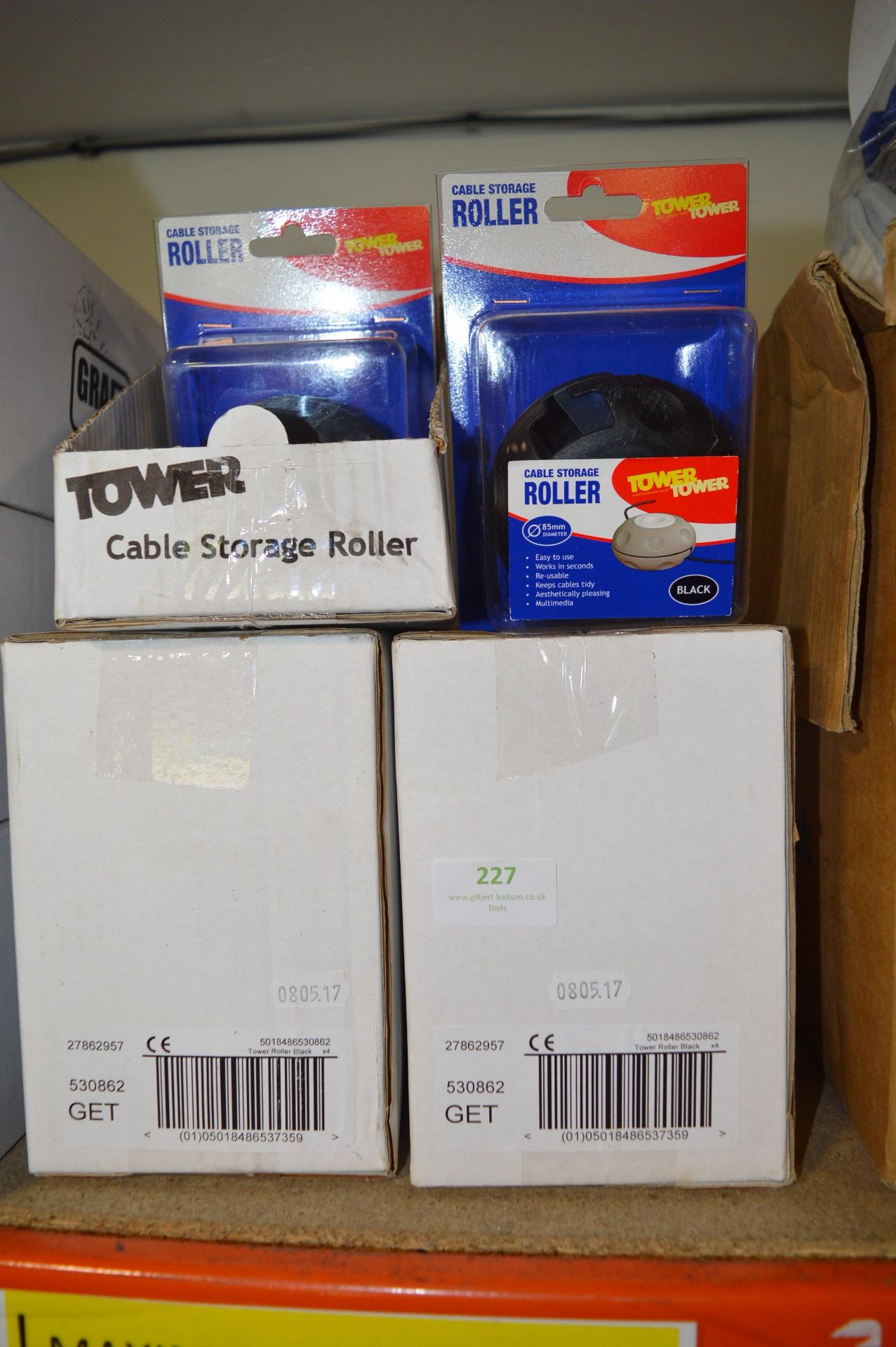 Twelve Cable Storage Rollers