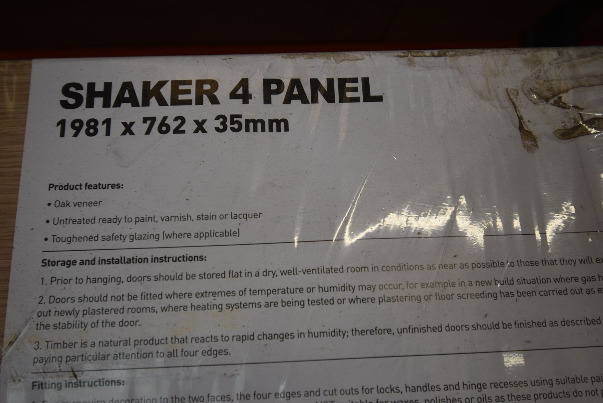 *Shaker Four Panel Door 1981x762x35mm - Image 2 of 2