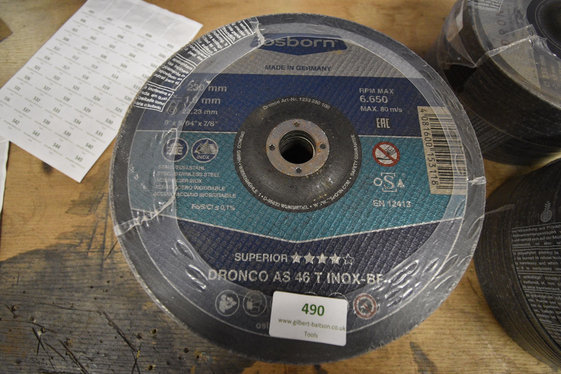 Three Packs of 25 Dronco Inox Special Cutting Disc