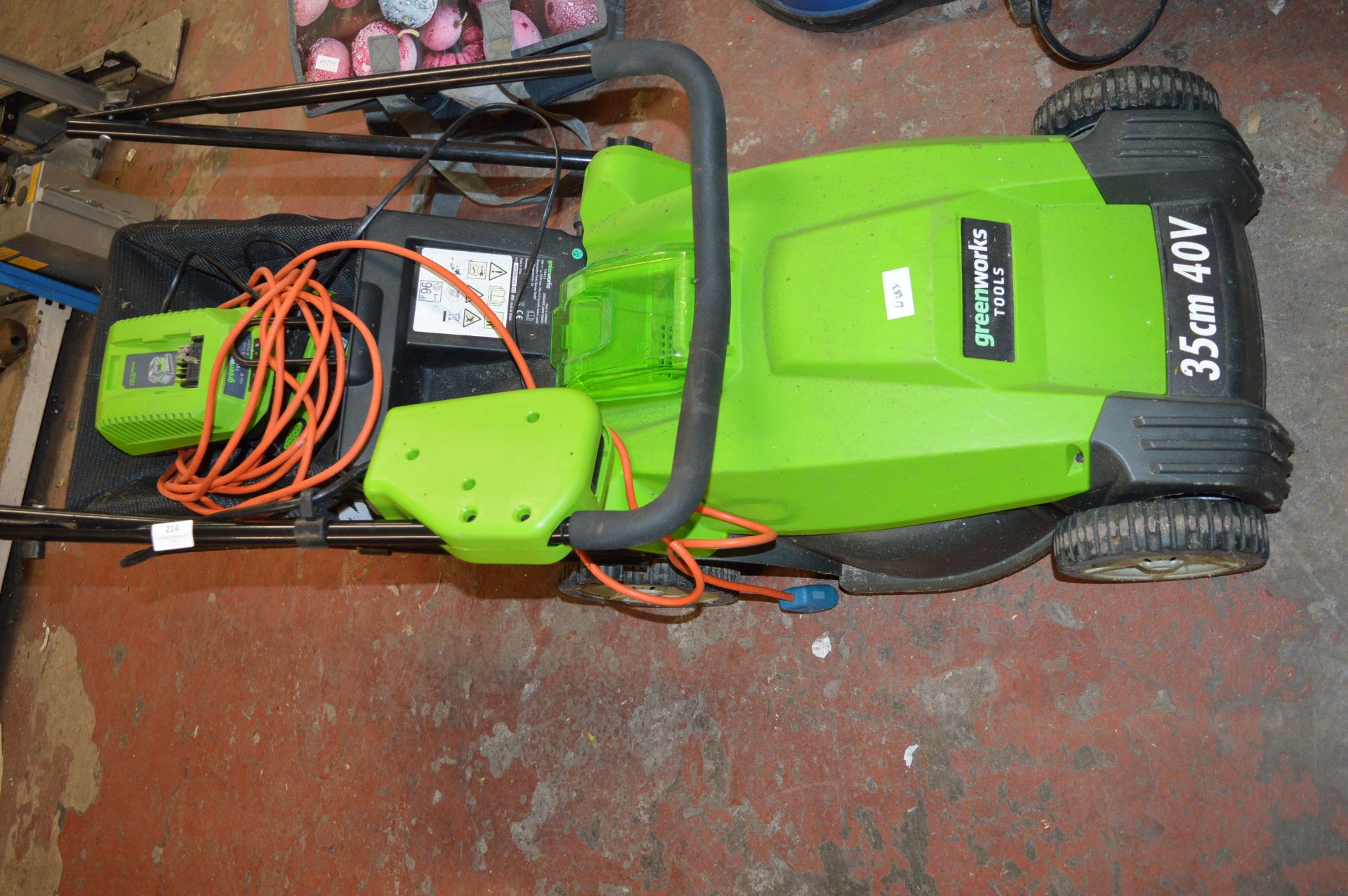 Green Works Cordless Lawnmower with Battery - Image 2 of 2