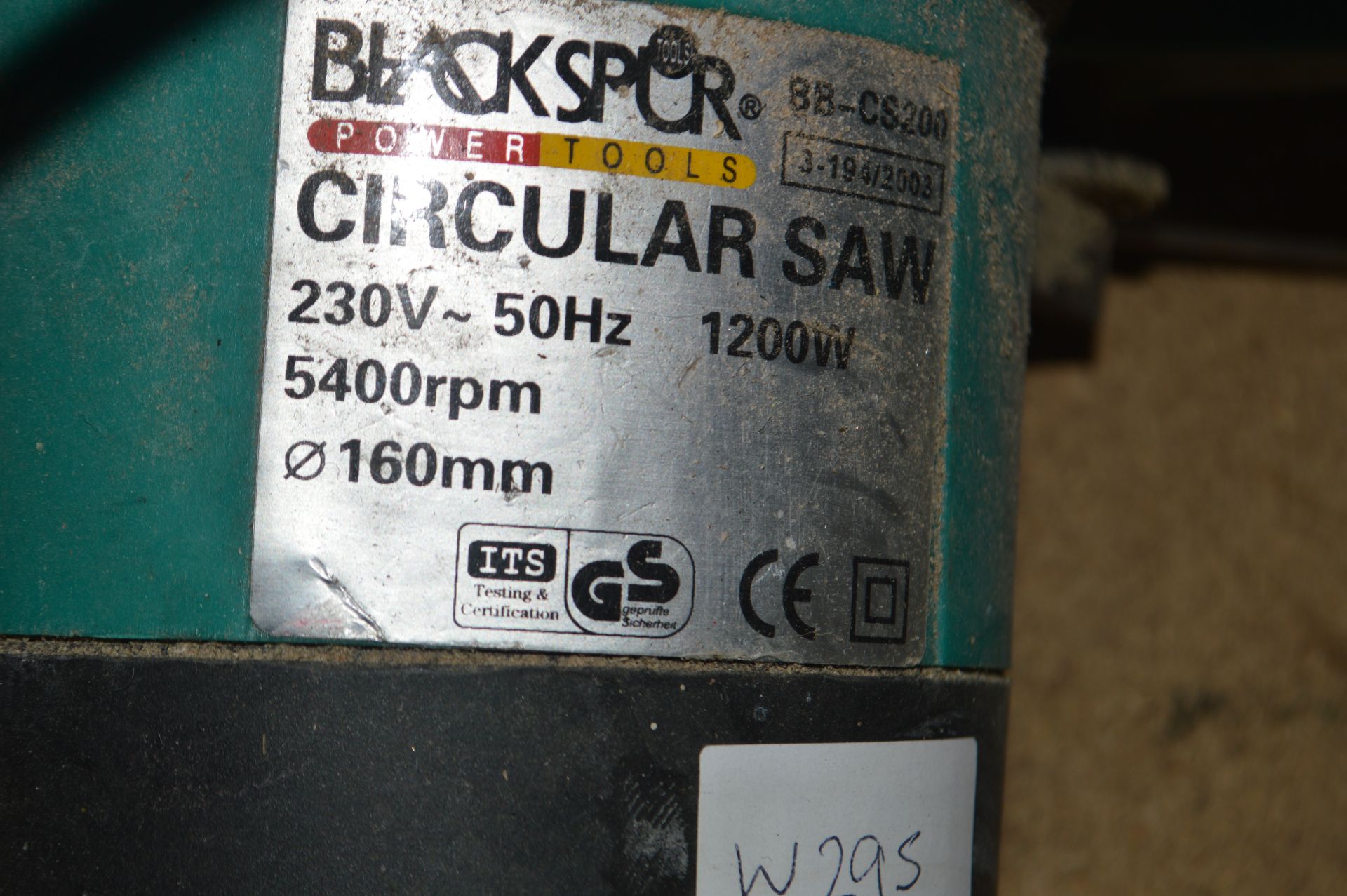 Black Spur Circular Saw 240v - Bild 2 aus 2