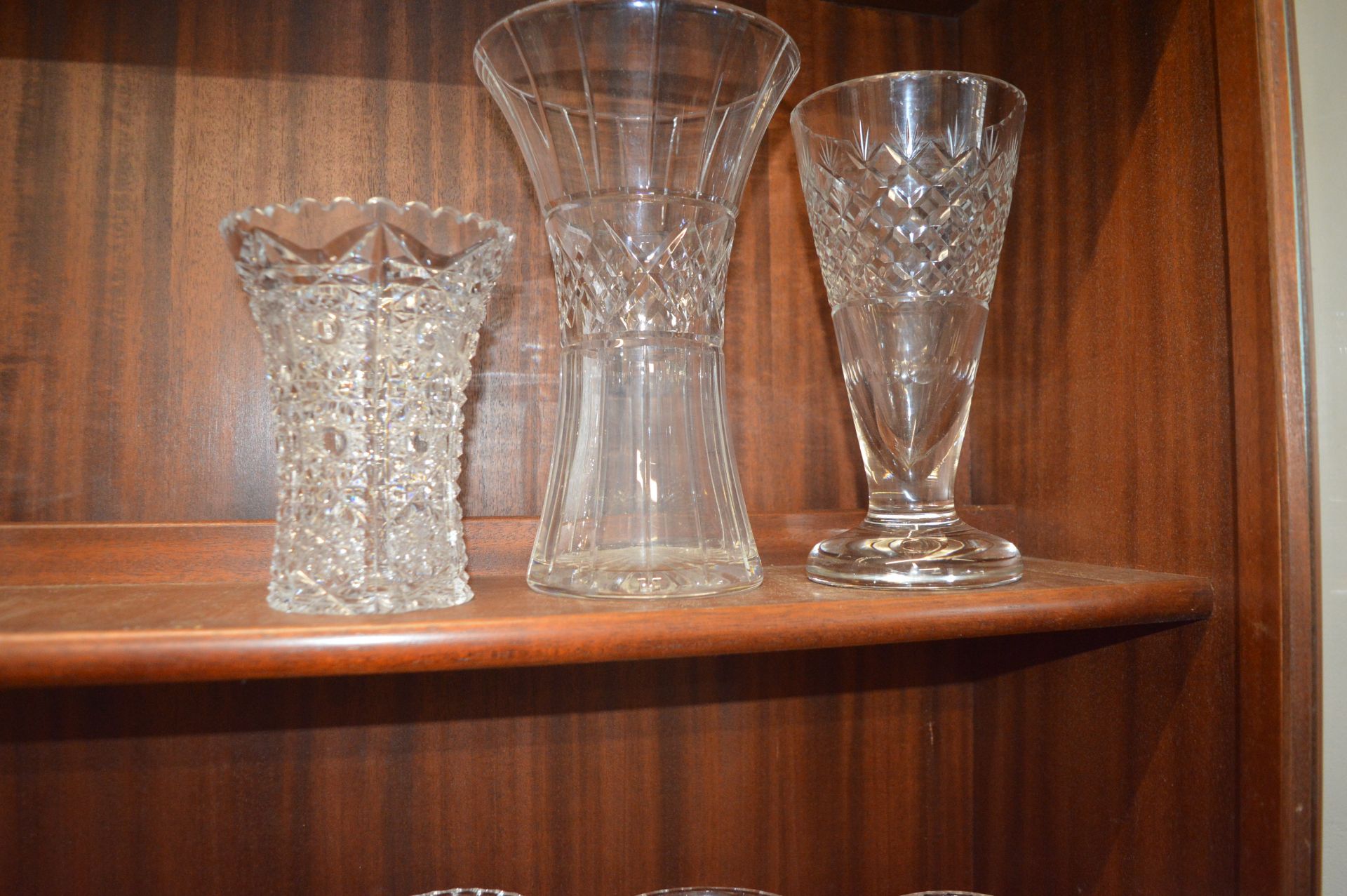 Six Cut Glass Lead Crystal Vases - Image 2 of 2