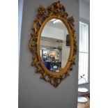 Gilt Framed Oval Mirror