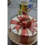 Cake Dish and Cover plus a Decorative Jug