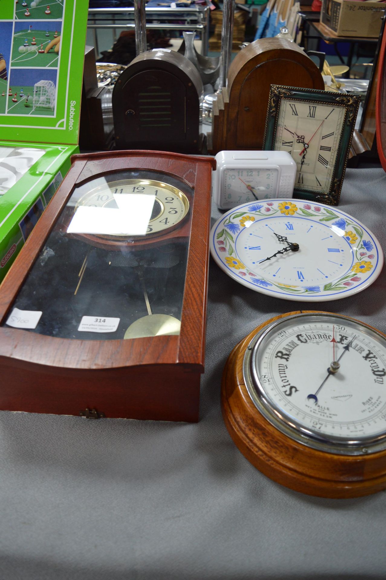Assorted Clocks Including Seiko Quartz Pendulum Wa