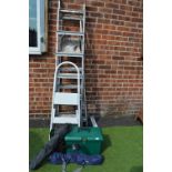 Aluminium Folding Step Ladders, plus Garden Chairs