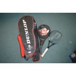 Dunlop Tennis Bag Containing Prince & Wilson Light