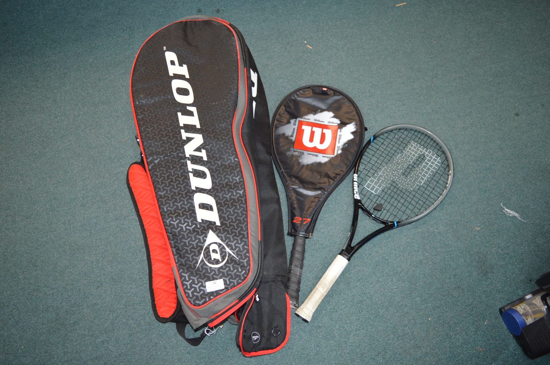 Dunlop Tennis Bag Containing Prince & Wilson Light