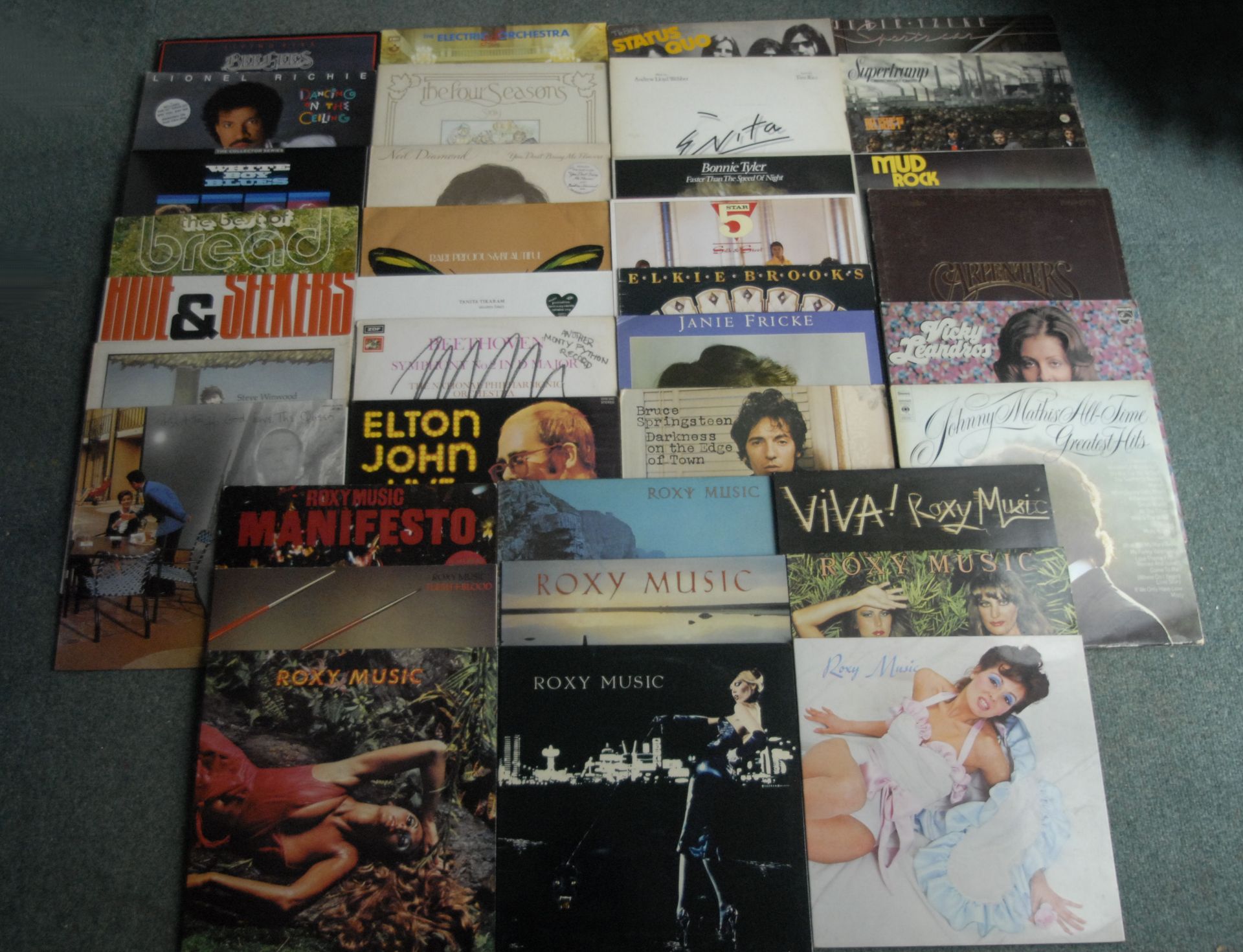12" LP Records Including All Eight Roxy Music Stud