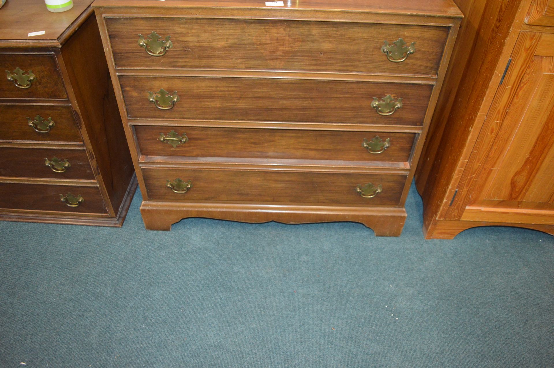 Reproduction Four Drawer Mahogany Chest