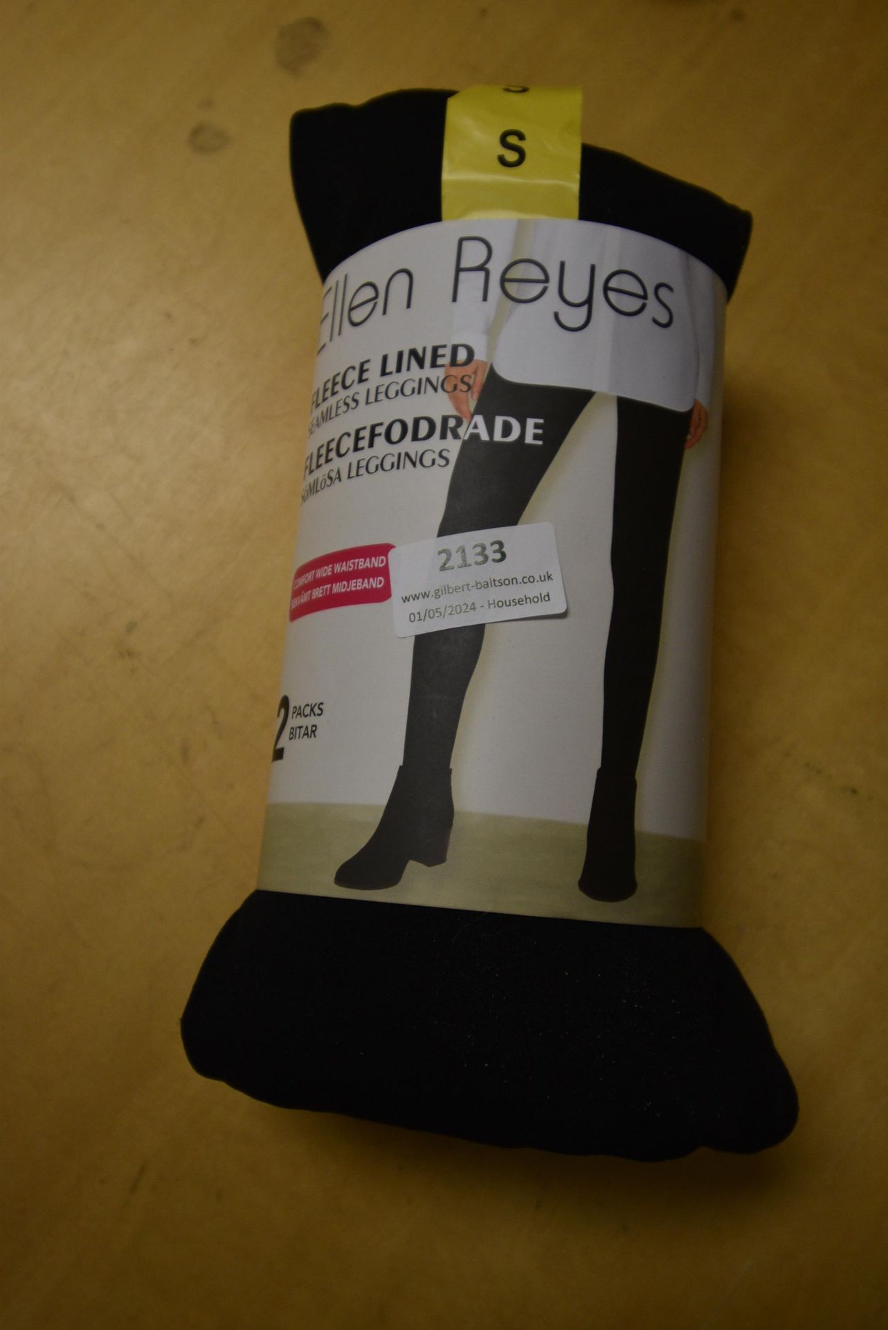 *Ellen Reynes Fleece Lined Seamless Leggings 2pk Size: S