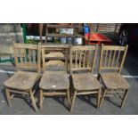 Four Victorian Wooden Chairs (AF)
