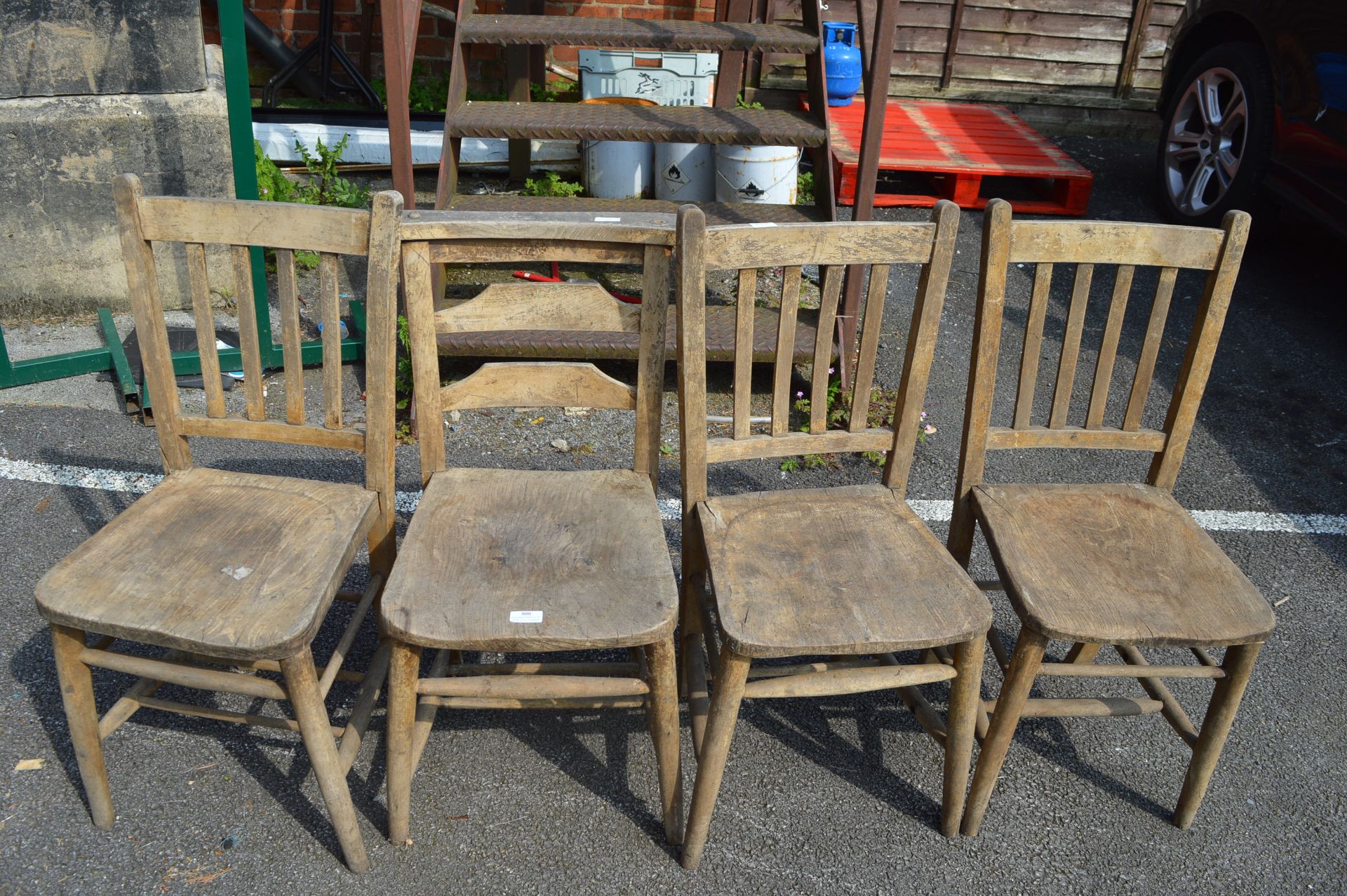 Four Victorian Wooden Chairs (AF)