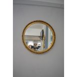 Gilt Framed Circular Mirror