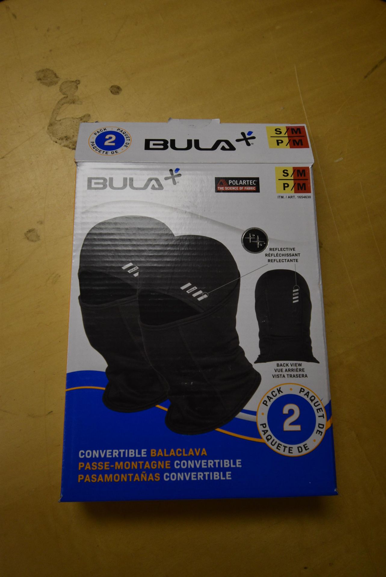 *Pair of Bula Polar Tech Black Balaclavas Size: S