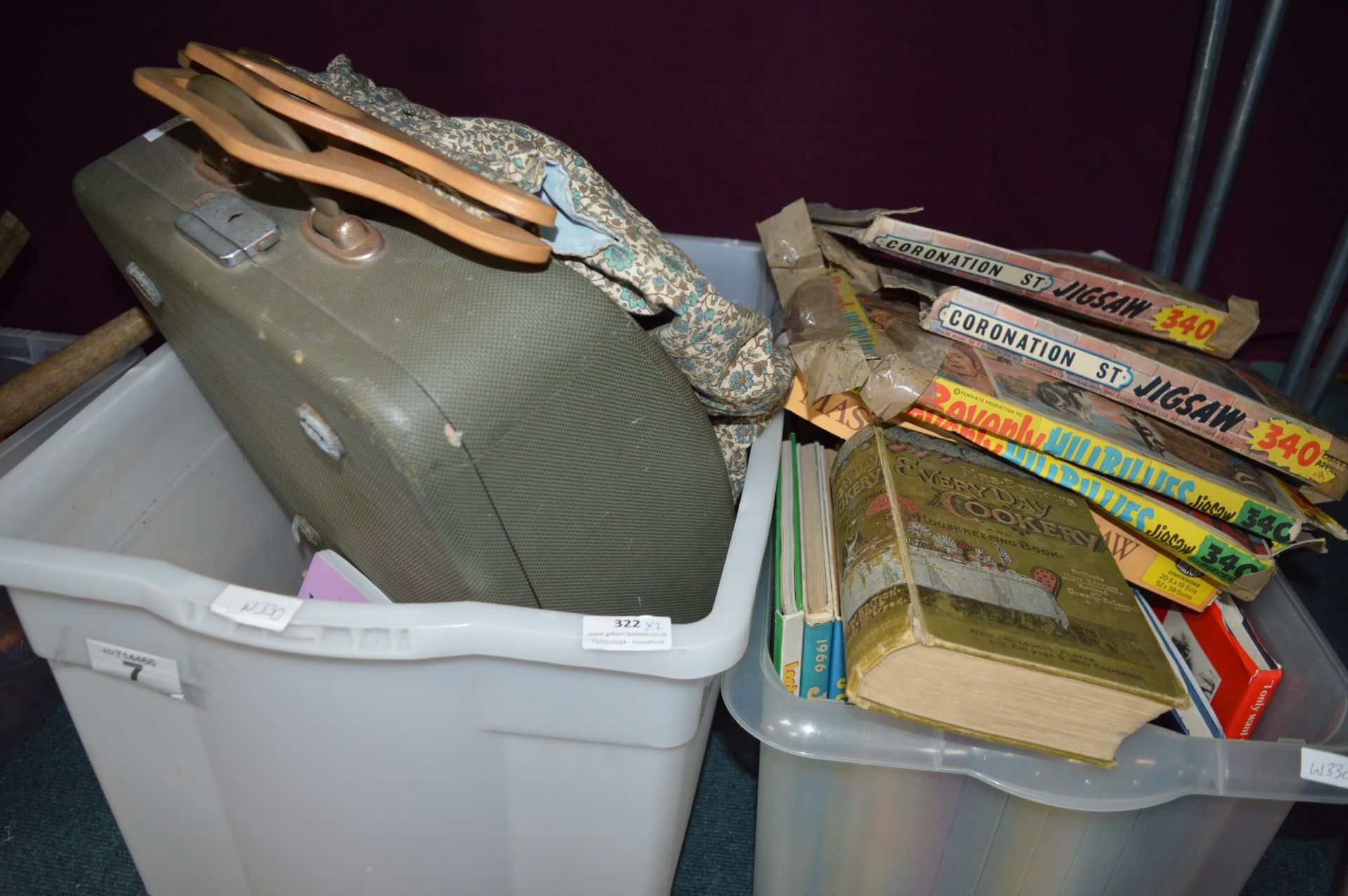 Two Storage Boxes Containing Children's Annuals, J