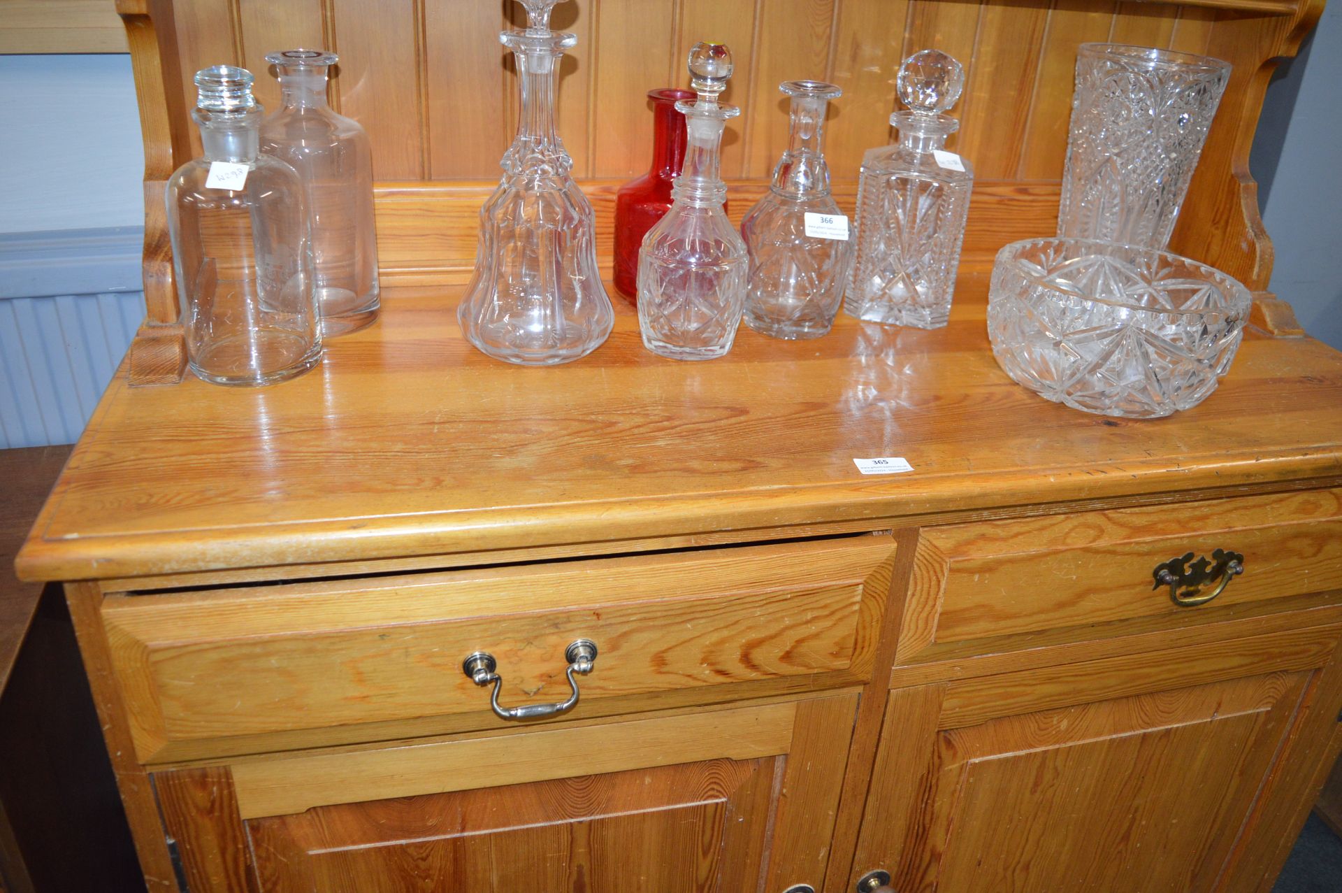 Cut Glass Lead Crystal Decanters, Vases, etc.