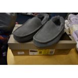 *Pair of Gent’s Grey Sheepskin Slippers Size: 7