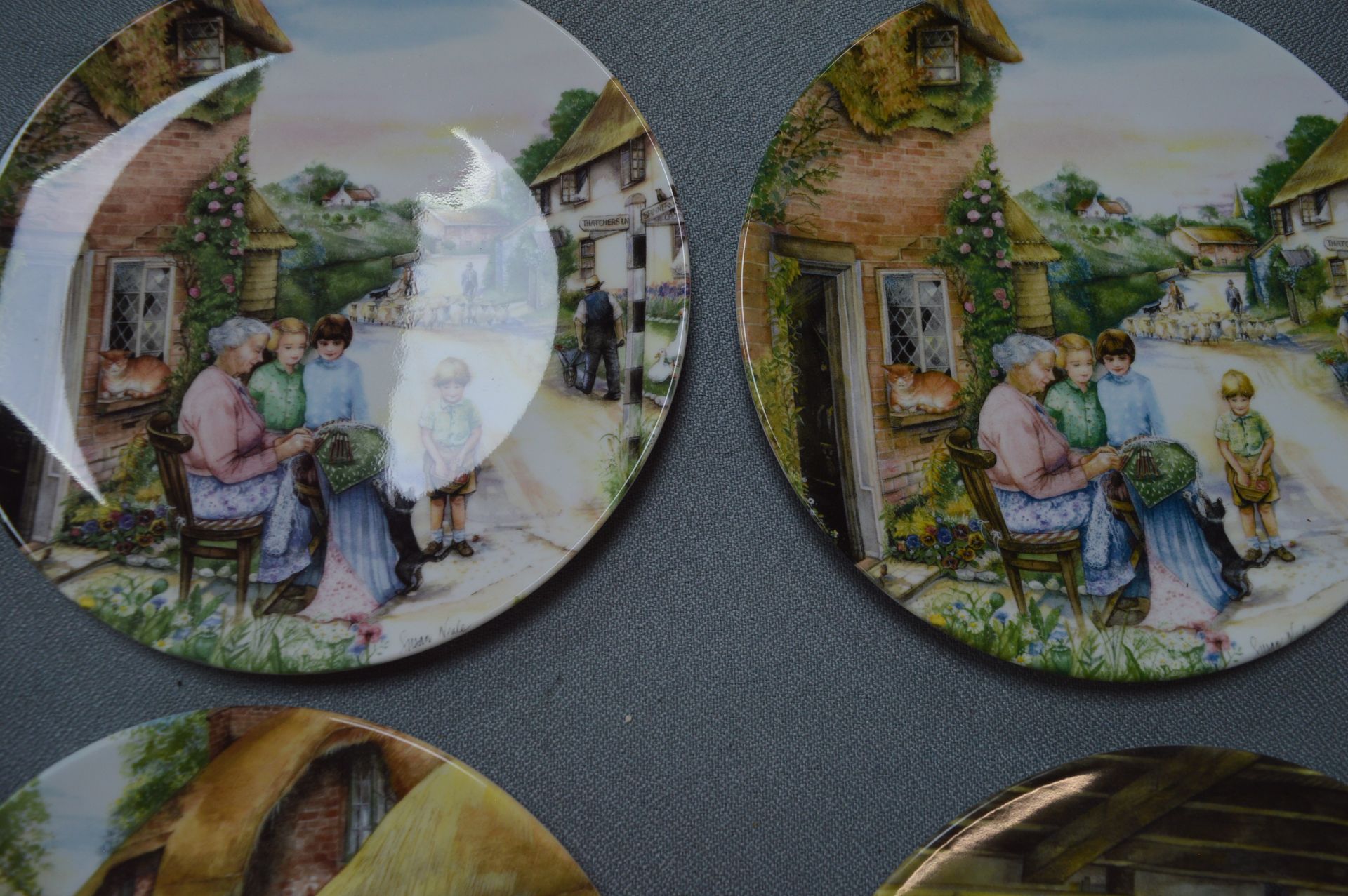 Six Royal Doulton Old Country Grass Wall Plates - Image 3 of 3