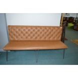 Faux Leather Bench Seat