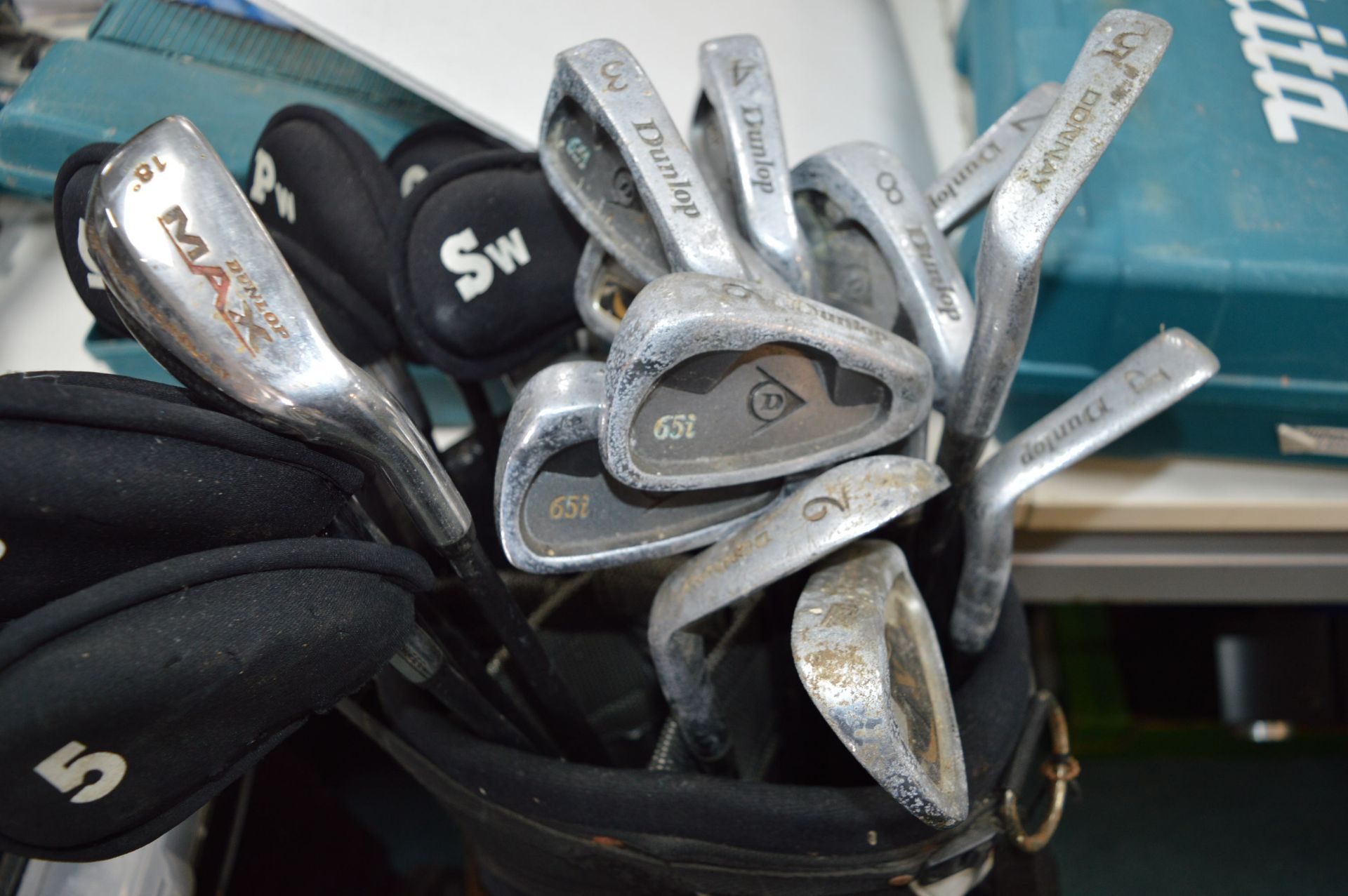 Dunlop Golf Bag and Assorted Golf Clubs - Image 2 of 2