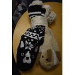 *Two Pairs of Jane & Bleecker Dog Slipper Socks