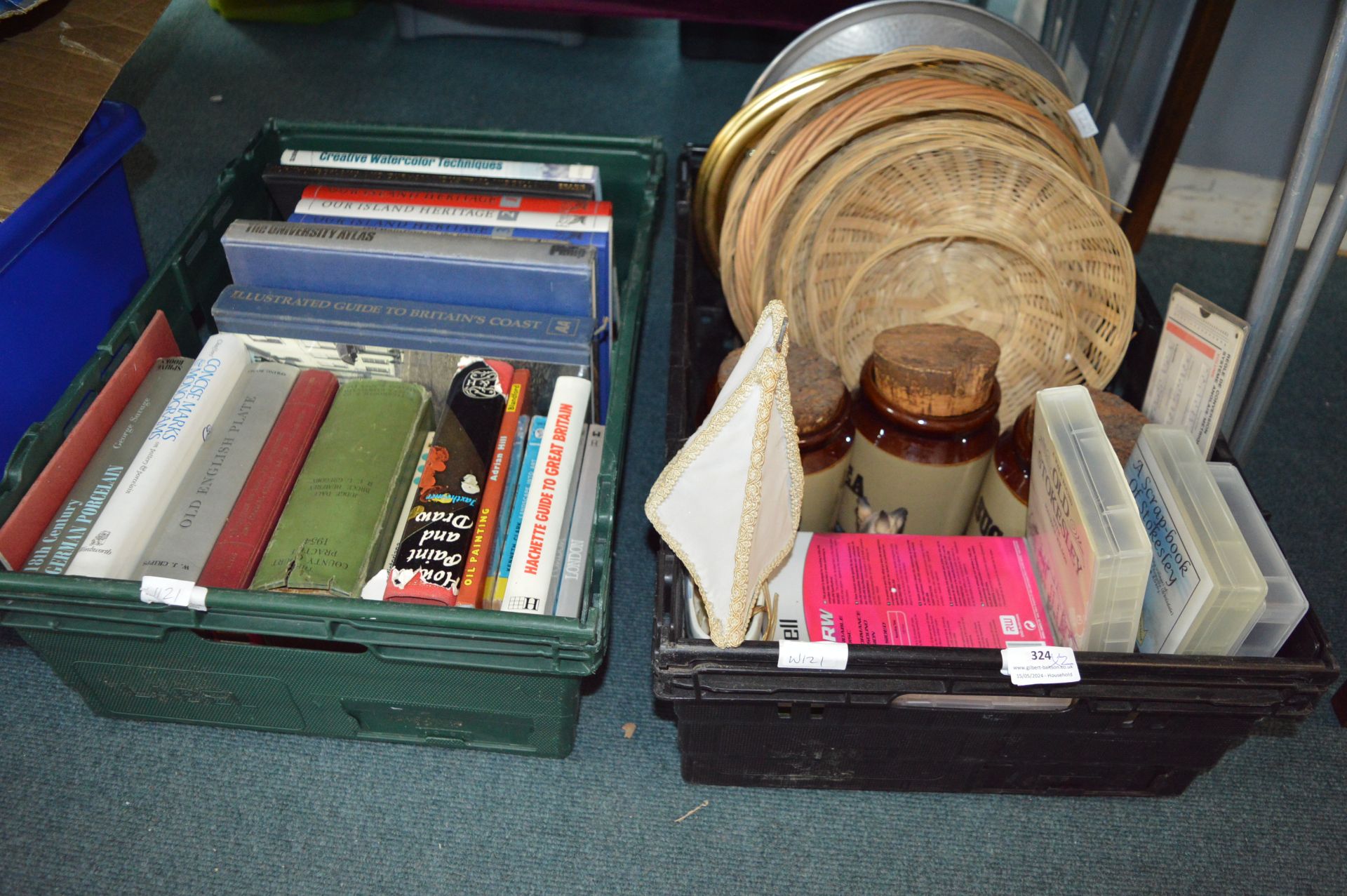 Books, Baskets and Storage Jars, etc.