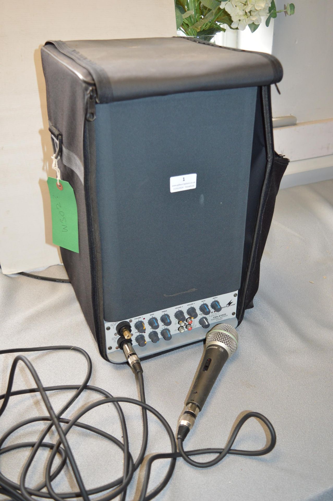 Monacor TXA610CD Portable Amplifier System with Samsung Q4 Microphone