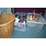 Two Storage Boxes Containing Household Goods, Gard
