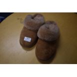 *Pair of Sheepskin Style Slippers Size: 14