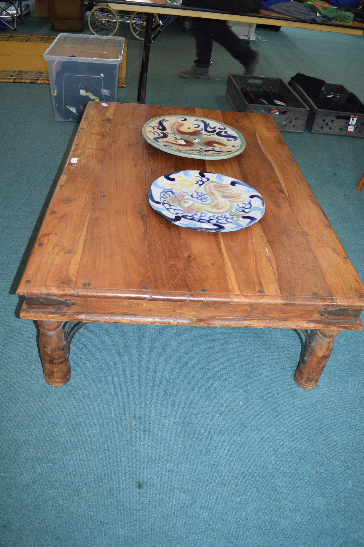 Large Solid Hardwood Eastern Style Coffee Table