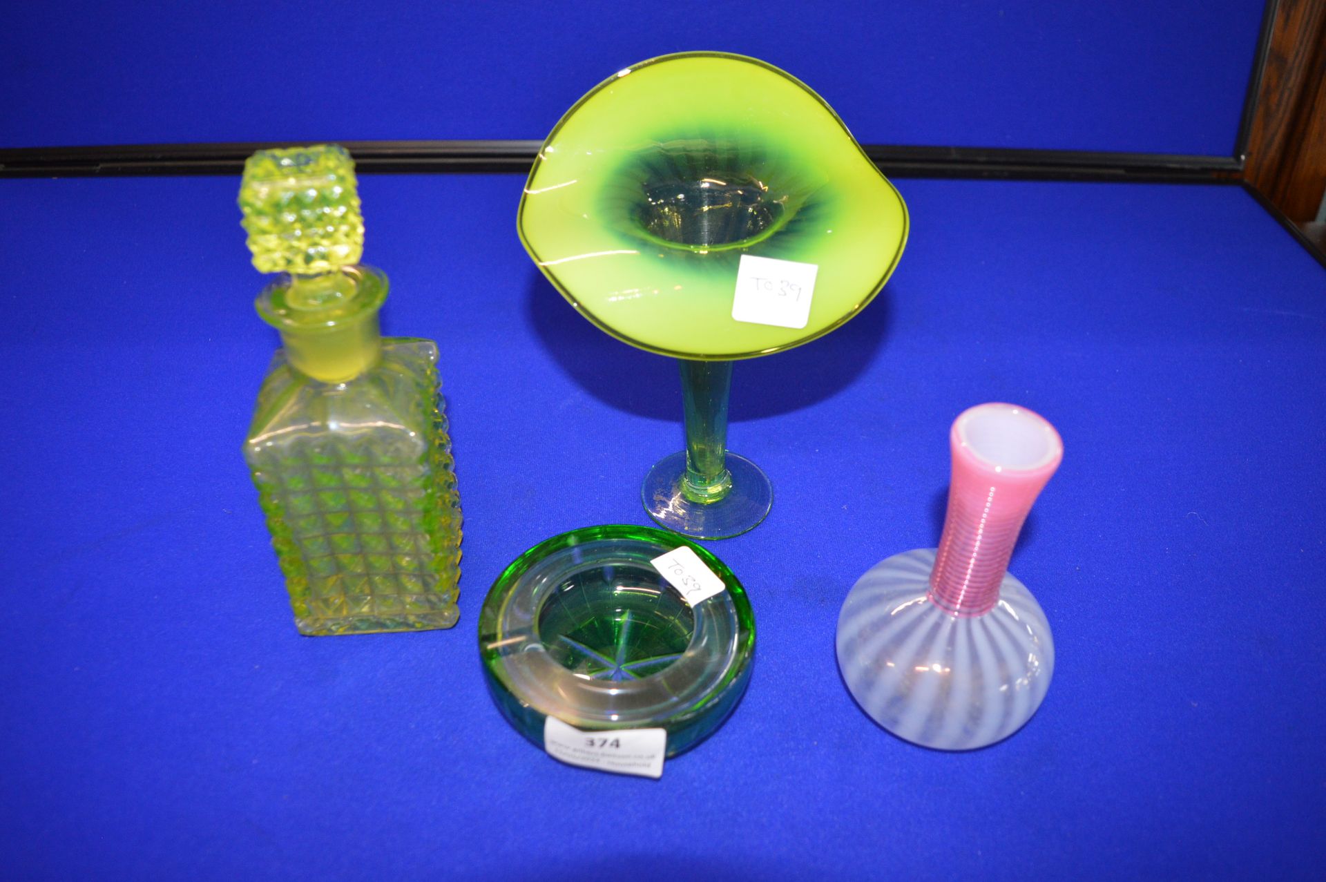 Three Glass Items Including Jack in the Pulpit Vas