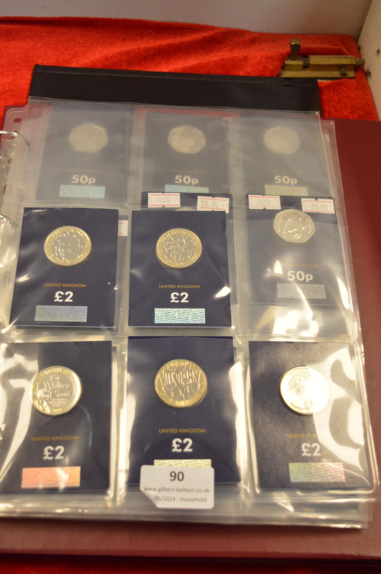 Album of Proof £5, £2, and 50p Coins