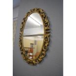 Gilt Framed Oval Mirror