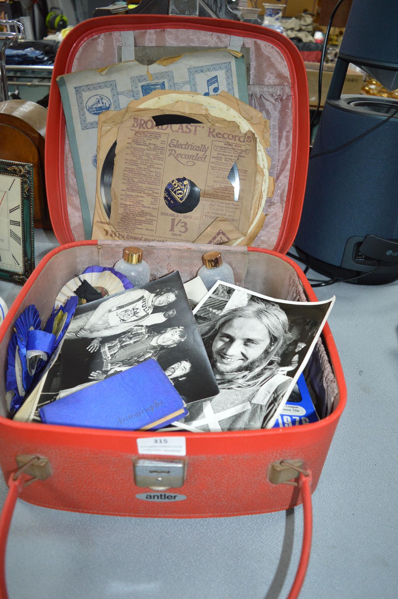 Case Containing Hull Speedway Programs, Photograph