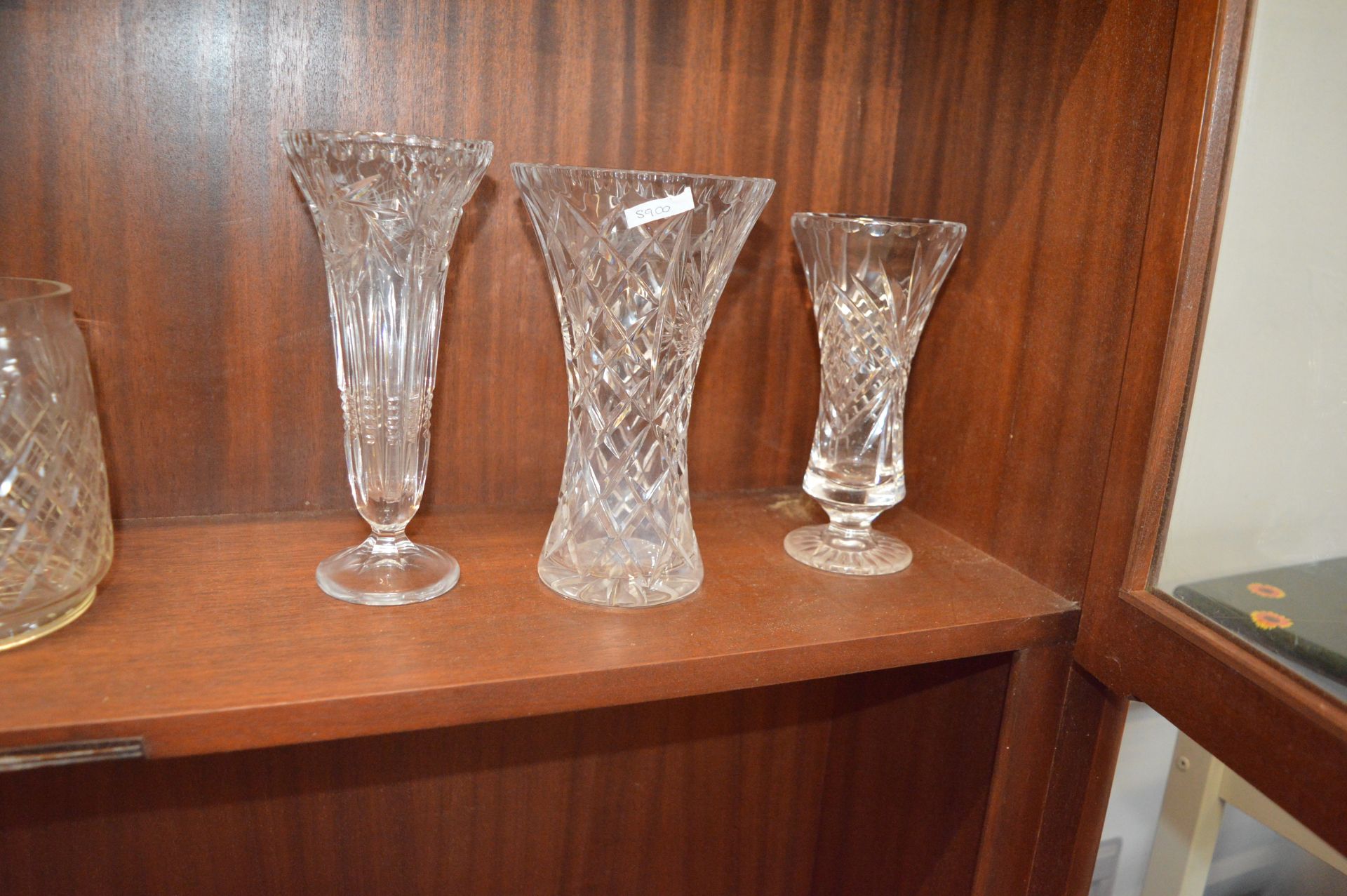 Six Cut Glass Lead Crystal Vases - Image 2 of 2