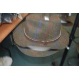 Two Hawkins Tweed Hats Sizes: 58 and 60